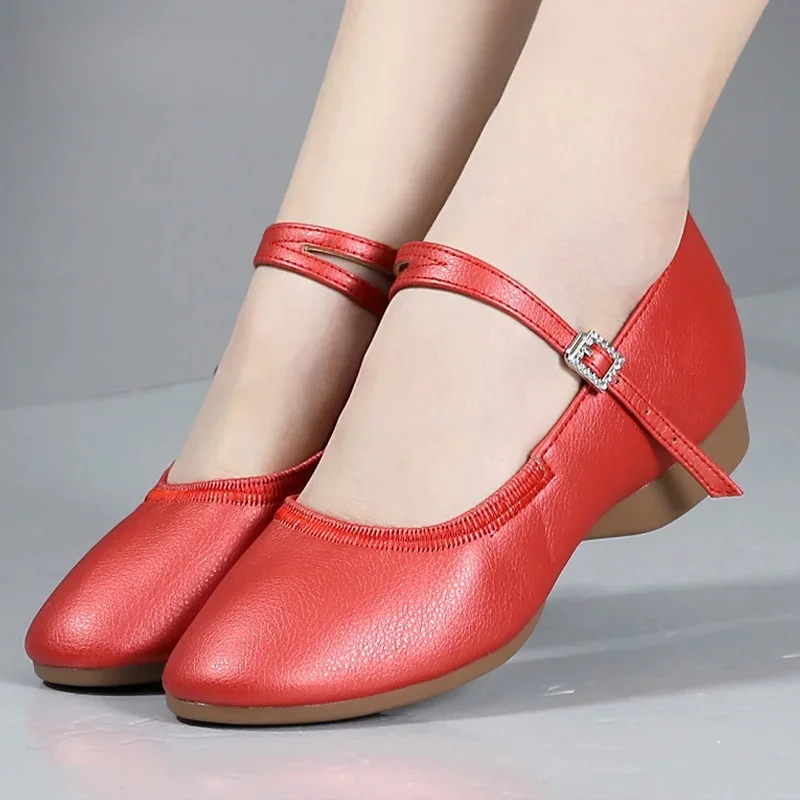 Indoor Closed Toe Salsa Shoes New Arrival Women's Ballroom Party Modern Dance Shoes Satin/PU Waltz Tango Dancing Heels
