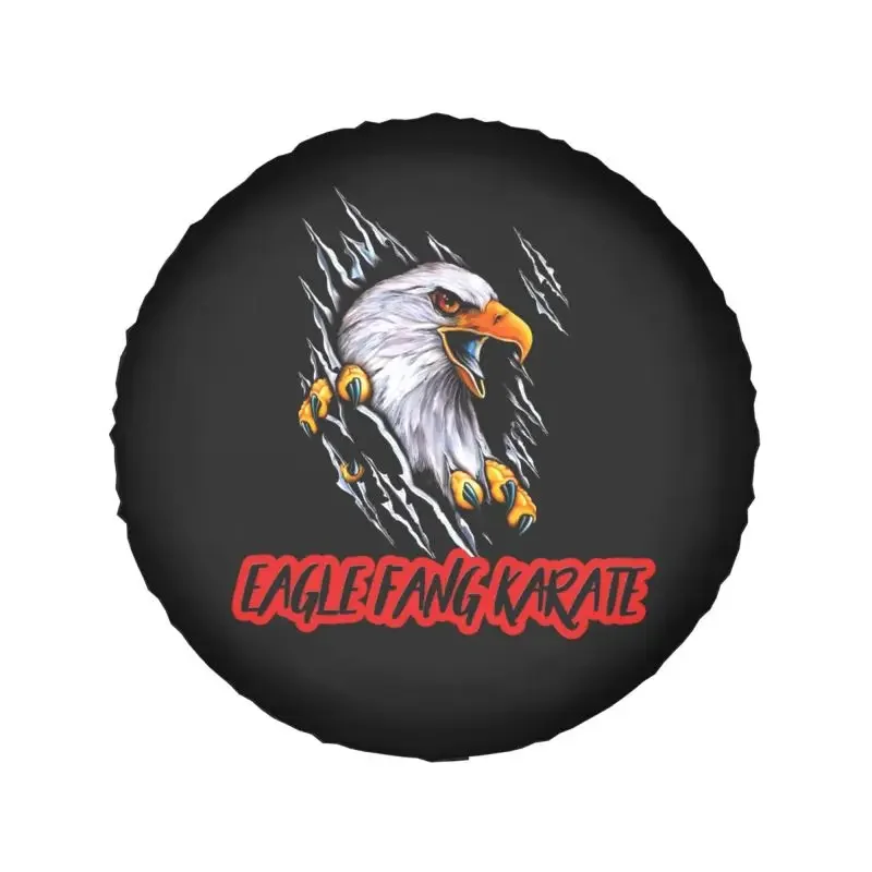 Eagle Fang Karate Spare Tire Cover for Prado Pajero Wrangler Jeep RV SUV 4WD 4x4 Cobra Kai Car Wheel Covers 14