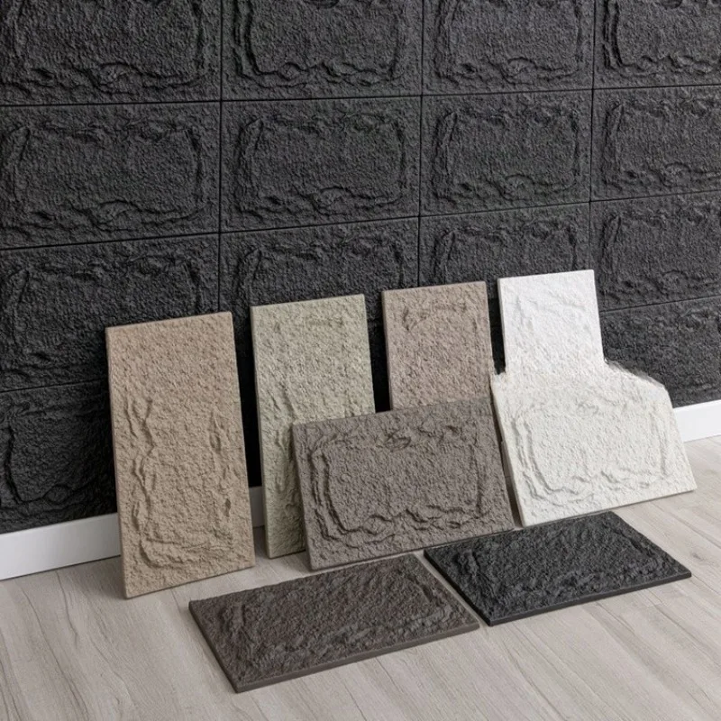 25X45cm Pu Imitation Rock Brick Self-Adhesive 3D Simulated Stone Slate Wall Stickers 2cm Thickened Wall Panel Room Decoration