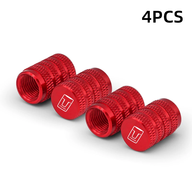 4pcs Aluminum Car Wheel Tire Valve Cap Covers For Great Wall GWM WEY TANK 300 500 Tank300 Tank500 400 700 2023 Car Accessories