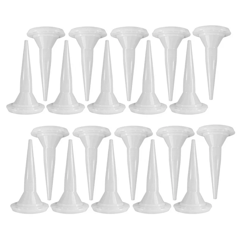 24-Piece Caulking Nozzle Daubing Tool Glass Glue Concentrated Tool Sealant Dispenser Soft Rubber Nozzle Durable Easy To Use-AT64