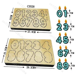 New Birthday number Wooden die Scrapbooking Cutting Dies C3528