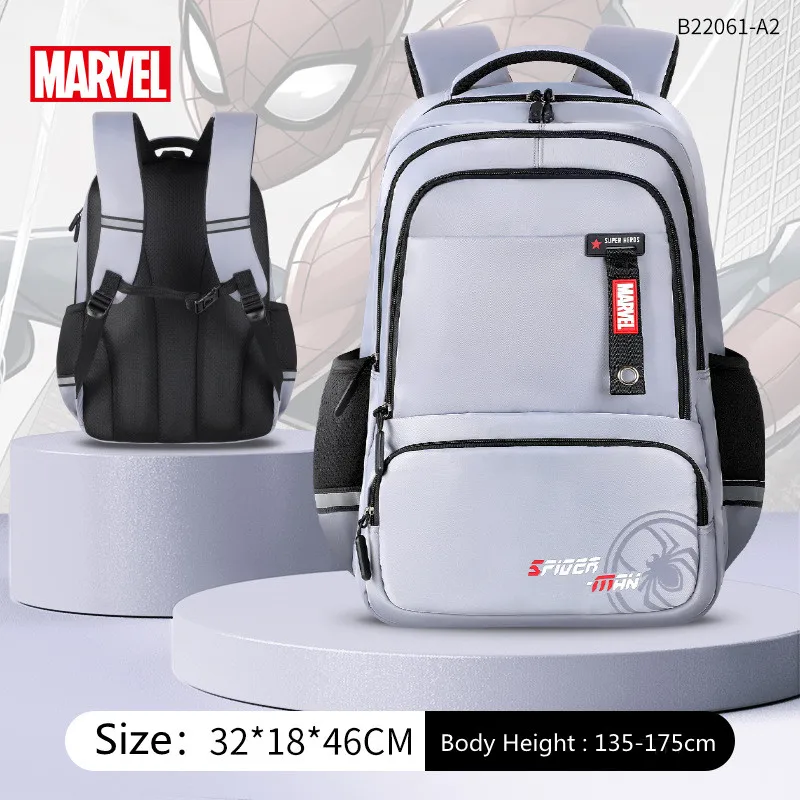 Mochilas escolares Disney Marvel para niños, mochilas ortopédicas de hombro para estudiantes de grado 3 a 6, Spider Man, Capitán América