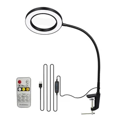 New Desktop Magnifying Glass Desk Lamp Mobile Phone Simple Electronic Repair Lighting Nail Hose Ring Work Light