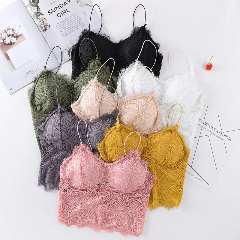 Lace Tube Top Breathable Safety Bottoming Tube Top Beauty Back Sexy Push up Sling Underwear Vest for Women