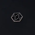 Black 3.8x3.8cm