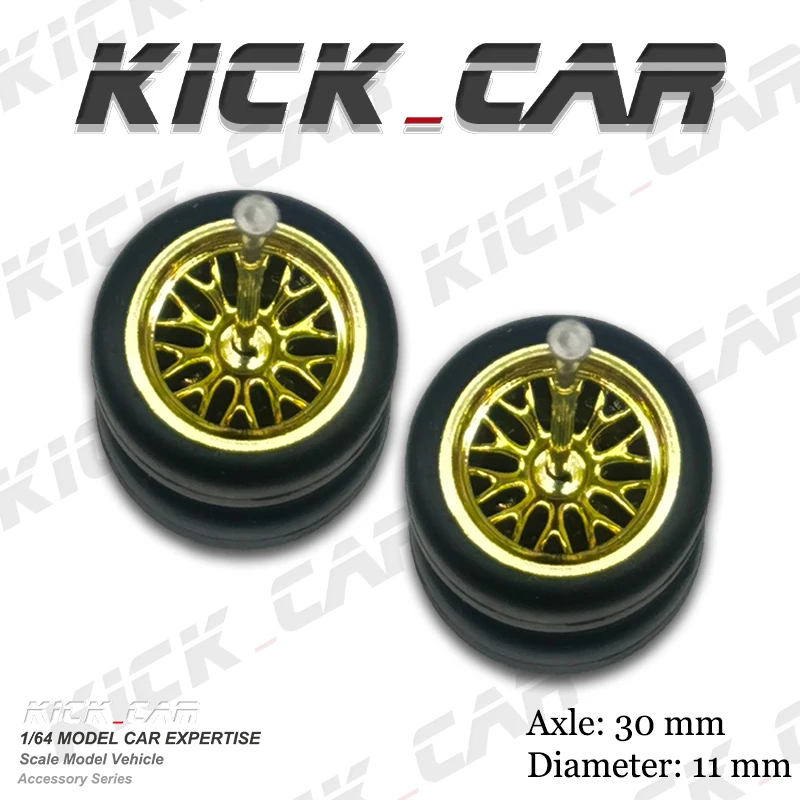 1/64 Model Car Miniature ABS Wheels Racing Style Parts Custom for Collection GT Toy Model Car Vehicle Hotwheels