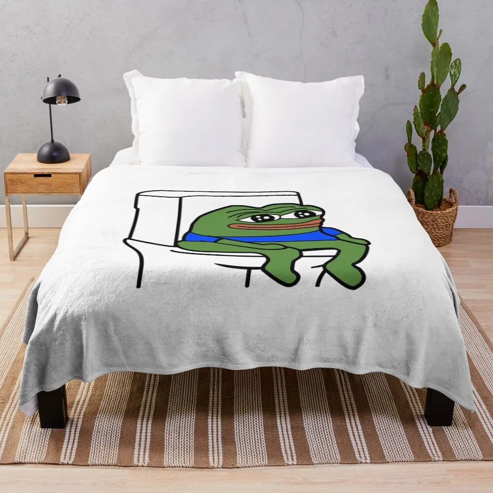 

PeepoPooPoo Throw Blanket valentine gift ideas Sofa Winter beds Blankets