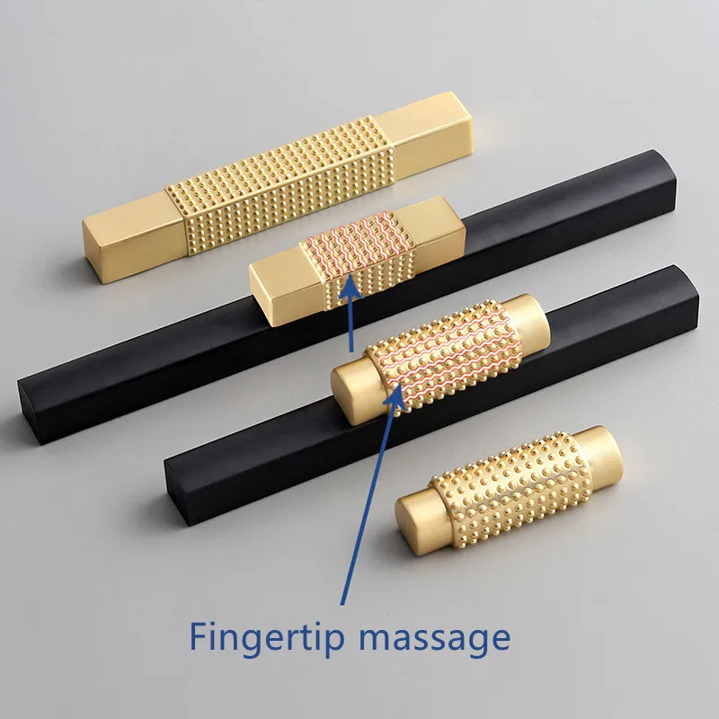 Modern Wardrobe Door Handle Extended Bedroom Cabinet Drawer Single Hole Knob Zinc Alloy Aluminum Furniture Decorative Handle