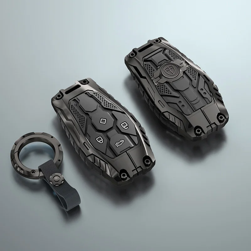 Custodia protettiva per chiave remota intelligente per auto in lega di zinco Custodia protettiva per borsa a conchiglia per Leapmotor T03 S01 C11 C01 Tipo Portachiavi Accessori