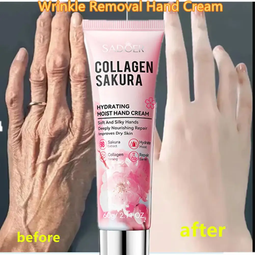 

60g Collagen Hand Cream Hands Moisturizing Nourishing Brightening Hydrating Hands Creams Hand Skin Care Products