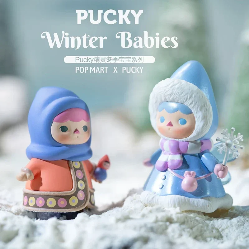 

Pop Mart Pucky Elf Winter Babies Series Blind Box Guess Bag Original Toys Doll Cute Anime Figure Ornaments Gift