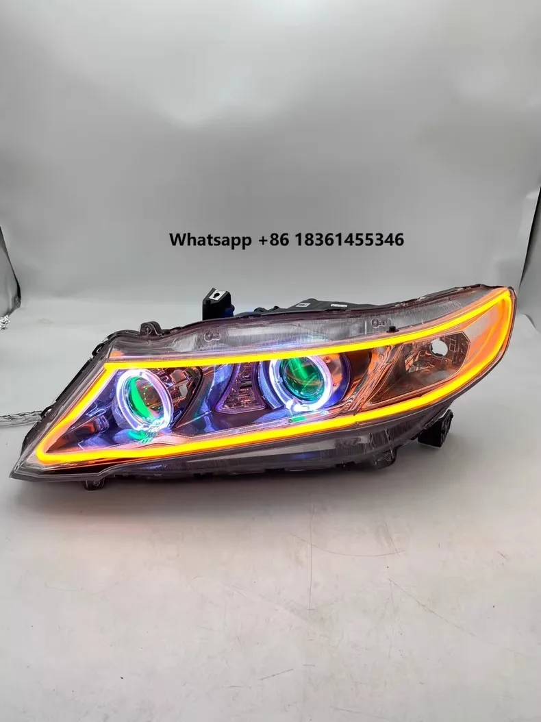 

Headlight Assembly for Odyssey RB3 modified LED Daul Lens Angel eye Headlamp DRL Daytime Running Light Turn signal