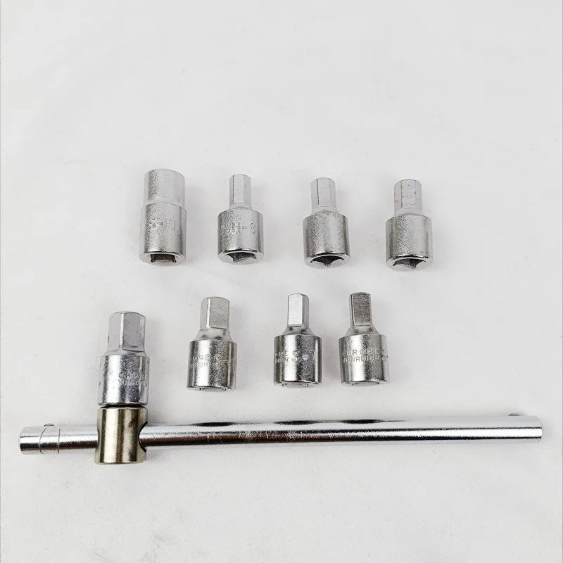 21PCS /15Pcs Drain Plug Sump Key Set Gearbox Axle Repair Oil Sump Screw Sleeve Wrench Oil Bottom Screw Wrench