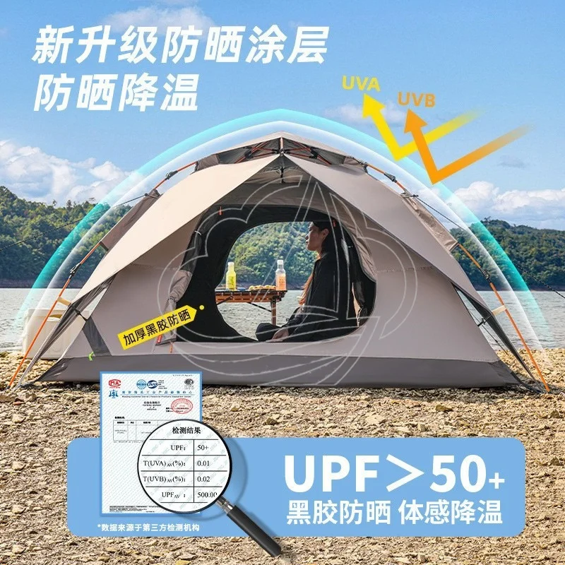 Outdoor Camping Tent Dual Layer Waterproof UV Protection Automatic Pop Up Design