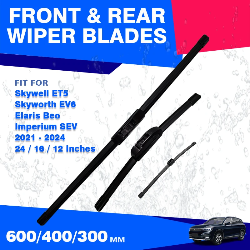 Front Rear Wiper Blades For Skywell ET5 2021 2022 2023 Skyworth EV6 HT-i PHEV Elaris Beo Imperium SEV Windscreen Car Accessories