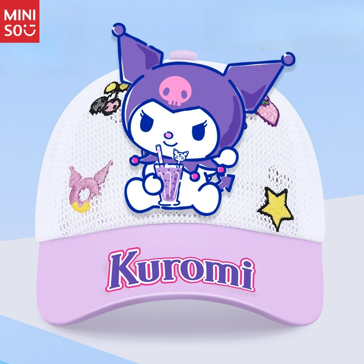 미니소 키즈 야구 모자 여자 아이들용 햇빛 차단 모자 여성용 자외선 차단 모자