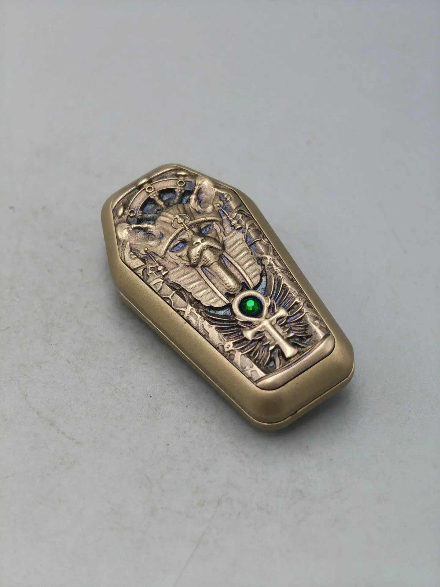Used EDC Even Number, Life and Death Wang Official Push, Mechanical Push Card Edc Metal Decompression