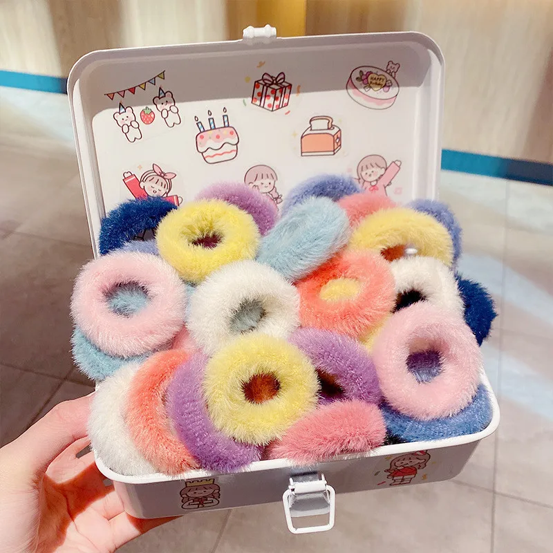 

Colorful Basic Ealstic Headband Hair Ties for Girls Children Ponytail Hold Scrunchie Rubber Band Kids Basic Hair Accessories