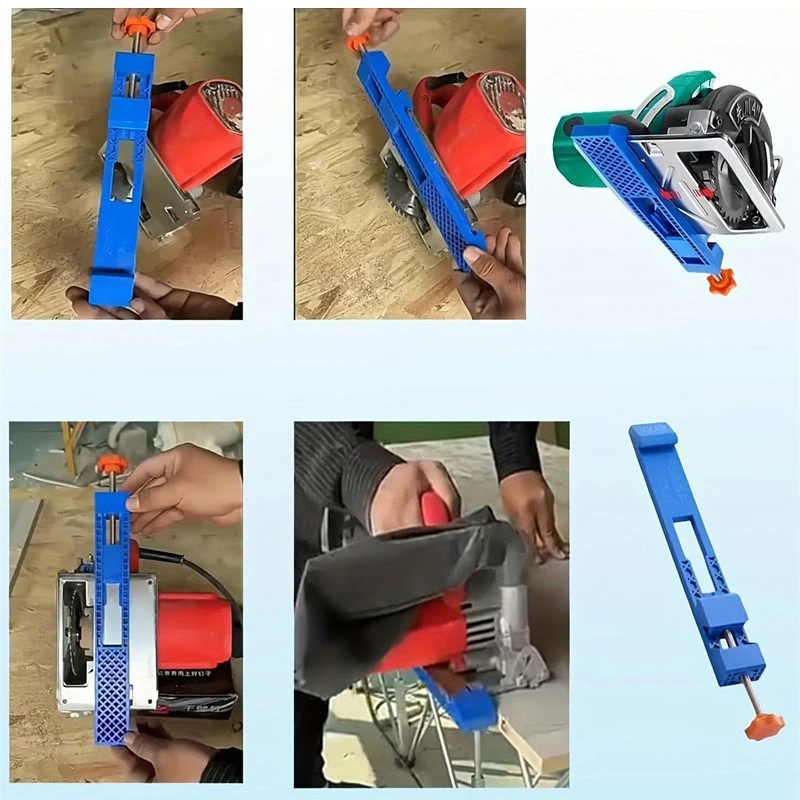 

1Pc Guide Electric Circular Saw Milling Positioning Clamp Tasks Woodworking Tool 13.5-19.9cm Adjustable Cutting Machine Base