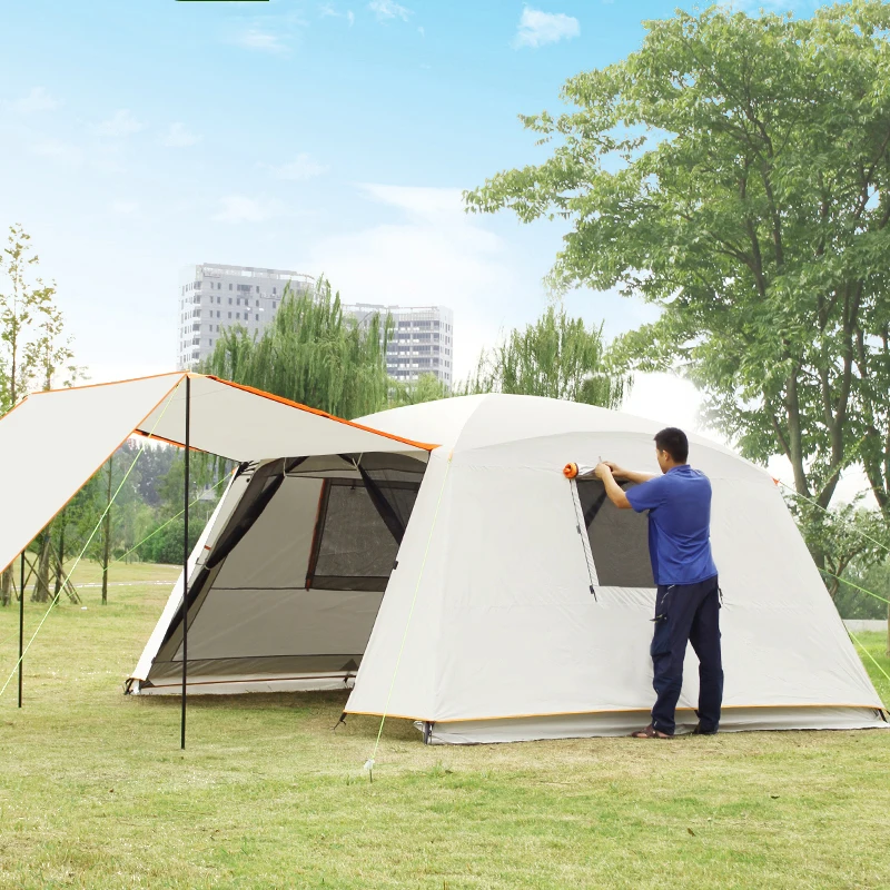 

Rainproof Double Layer Outdoor Sun-Shading, 4Corners, Garden Arbor, Multiplayer Party Camping Tent, Awning Sun Shelter