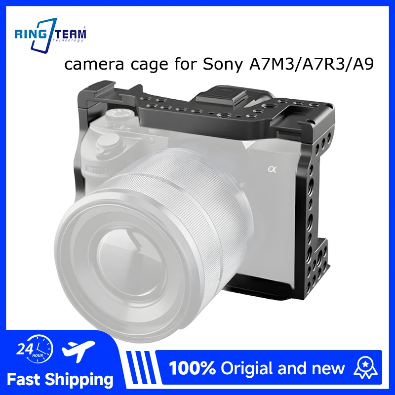 

Camera Cage for Sony A9 A7RIII A7III A7M3 A7R3 A7M2 Aluminum Alloy Rabbit Cage with Cold Shoe Mount for Led Light