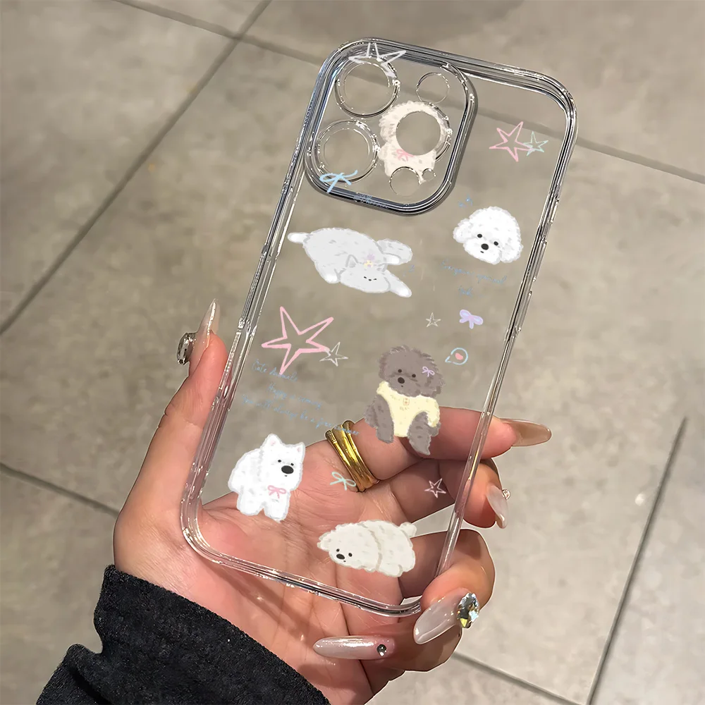 

Cute Pet Happy Coming Silicone Phone Case for IPhone 17 16 15 14 13 12 11 Pro Xs Max Air Mini 7 8 6 6s Plus SE 2020 2022 Cover
