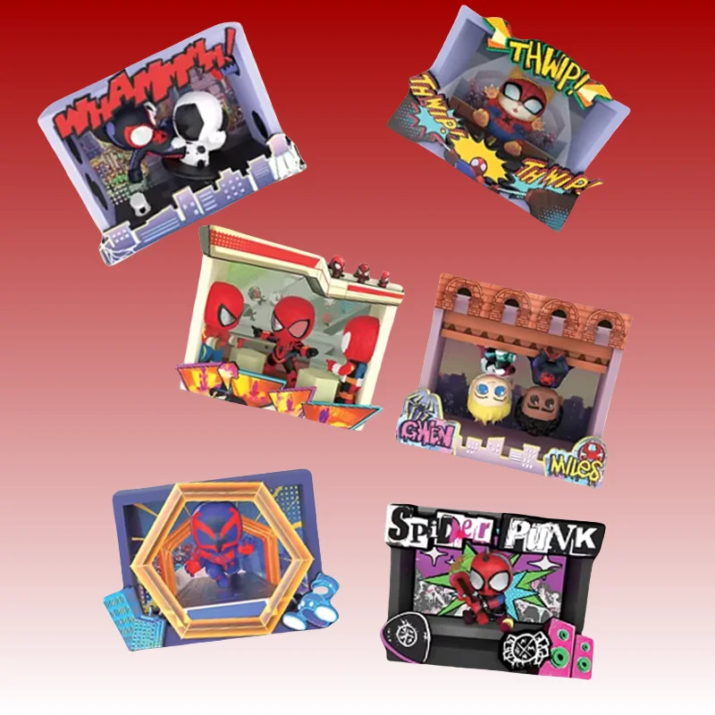 

Новые Hottoys Cosbi Across The Spider-Man Collection 3d Диорама слепая коробка брелок культовые пленочные сцены с фигурками супергероев чиби