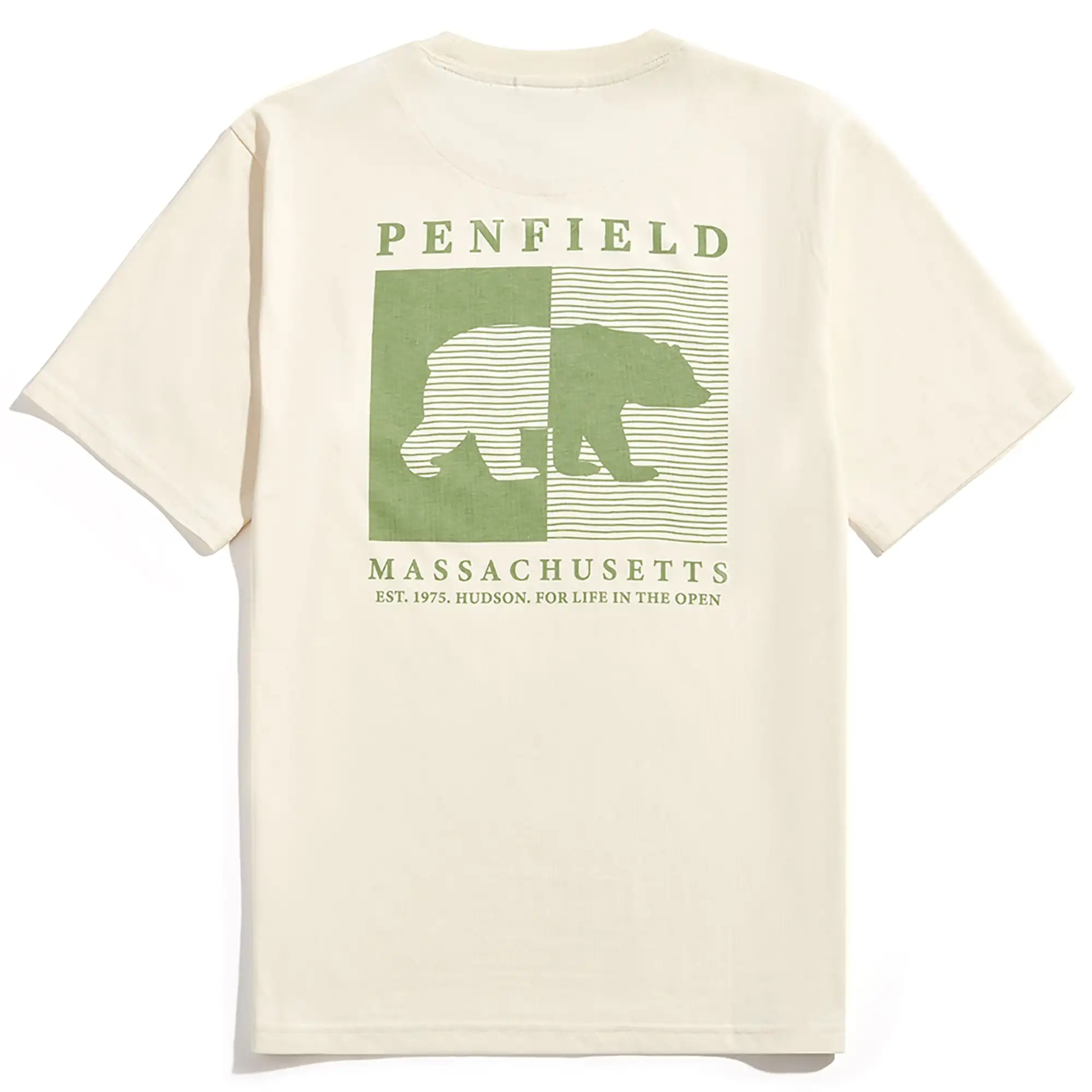 

Penfield Men's Contrast Stripe Bear Peripheral Printing Summer Luxury Brand Cotton Men's and Women's T-Shirts
