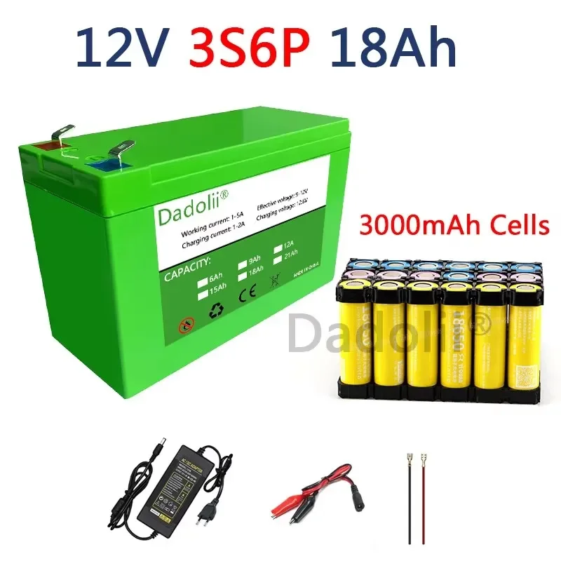 NEW Sprayers 12V21Ah Built-In High Current 30A BMS 18650 Lithium Battery Pack For Electric Vehicle Batterie 12.6V Charger