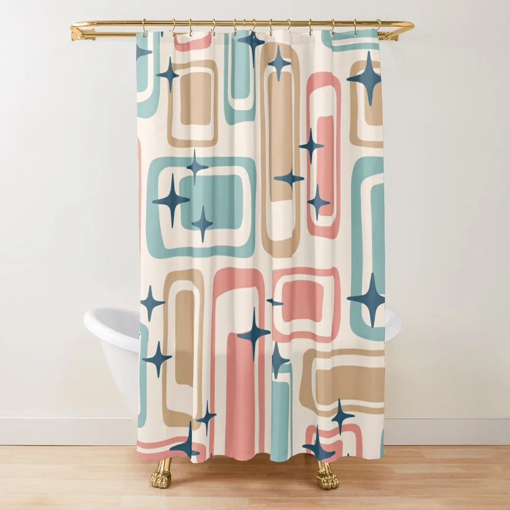 

Retro Mid Century Modern Abstract Composition 752 Shower Curtain Waterproof Shower And Anti-Mold Anime Bathroom Curtain