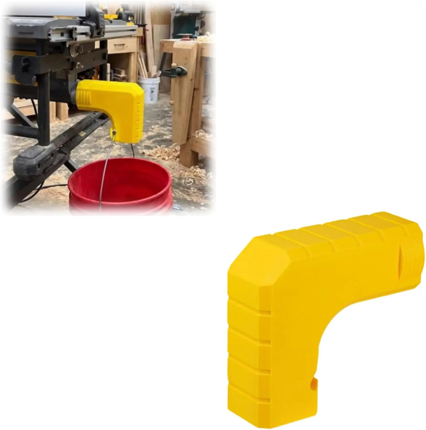 Adaptador de Recolección de Polvo para Sierra de Mesa DeWALT DWE7485, Puerto de Succión a Presión con Gancho, Accesorio Eficiente para la Recolección de Aserrín