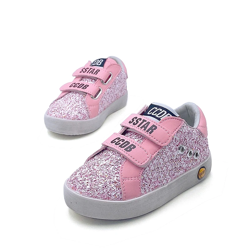 Girls Sneakers Spring Autumn Kids Fashion Brand Sport Running Chunky Trainers Baby Children Casual Glittler Star Shoes Soft Sole