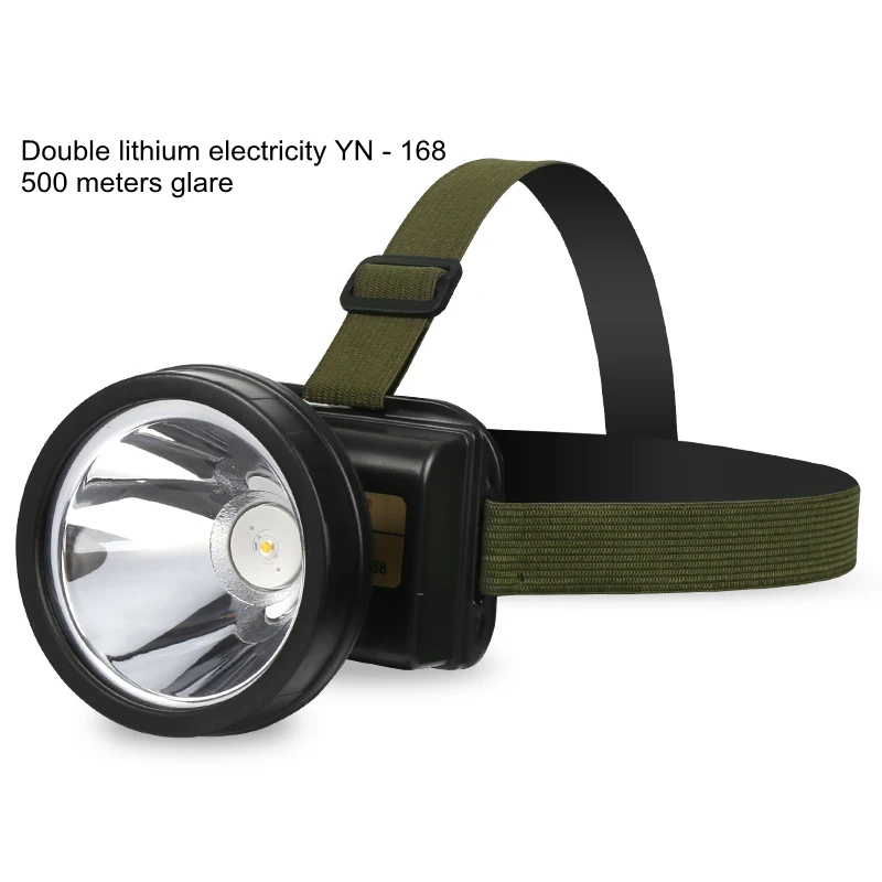 168LED Rechargeable Headlamp, Super Bright Long Throw Waterproof Headlight for Night Fishing, Mining & Outdoor Camping