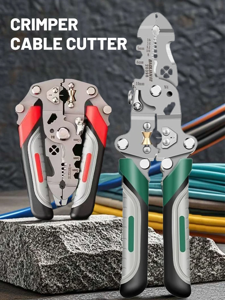Multifunctional Foldable Wire Stripper Electrical Pliers  Cable Cutter Pliers Crimper For Wire Stripping Shearing Cutting Tools