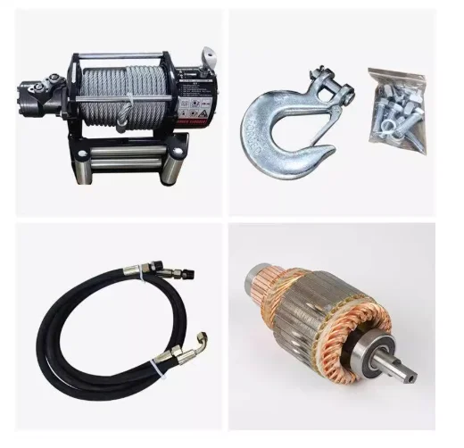 Steel Wire Rope Hydraulic Winch, 12V/24V, Suitable for Trucks and Cars, Used for Trailers, Wreckers, Cranes