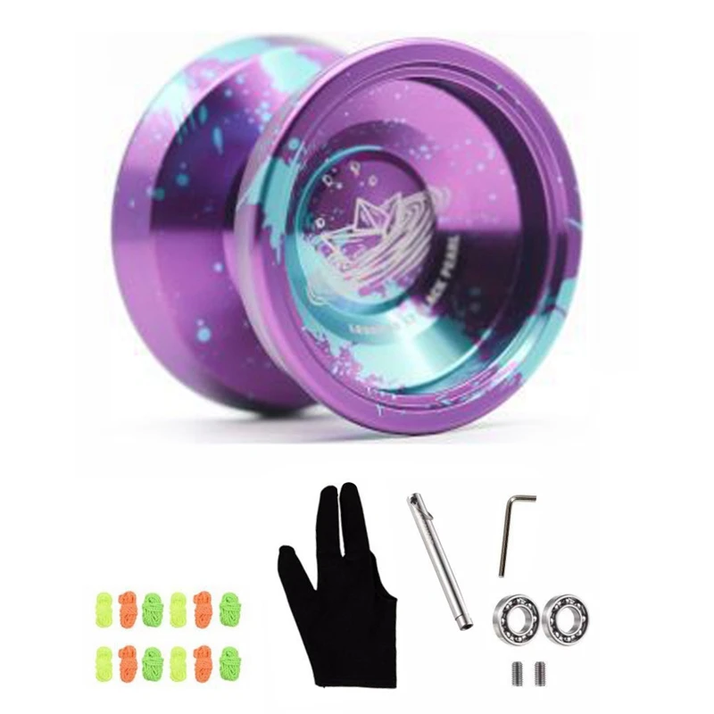 NEW-JOLESHARE X2 Professional Unresponsive Yoyo With Replaceable Responsive Bearings Strings And 2 Yo-Yo Gloves Gift