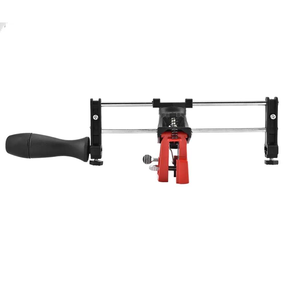 Durable Metal Chain Sharpener Red Manual Operation Chain Filing Guide Dial Adjustable Angles Universal Fit Bar Mounted Sharpener