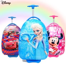 Disney  New16 inch Kid's Travel Trolley Luggage cute Cartoon Trolley Bag on Wheels Children Rolling Case Carry On suitcase gift