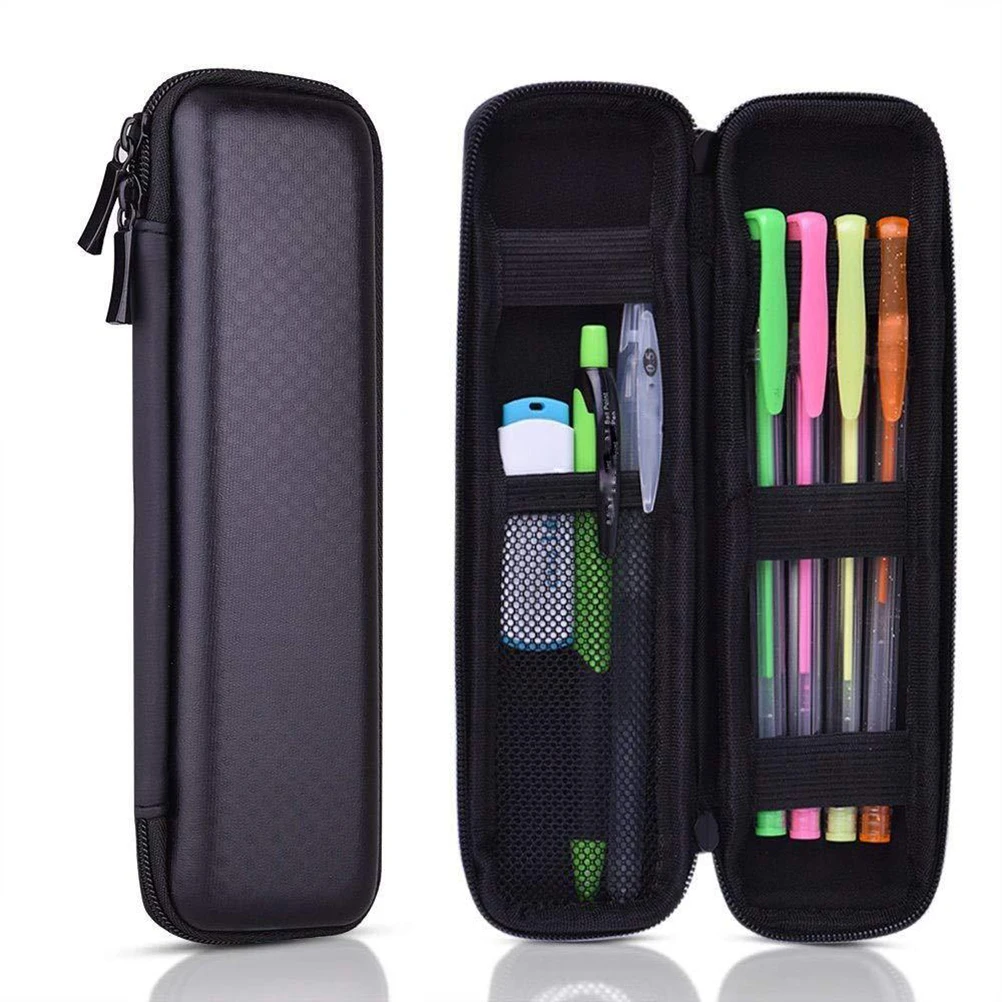 1 pc Eva Pen Bag Double Zipper Stationery Organizer For Apple Pencil Storage Multipurpose Pencil Box Student Supplies