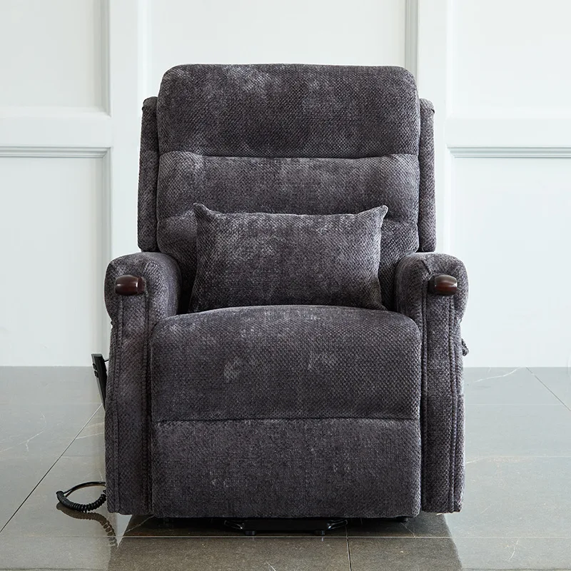 كرسي كرسي من القماش الحديث لكبار السن غرفة نوم المنزل أريكة كهربائية مقطعية وظيفة مستلق أريكة واحدة إسفنجة الشنيل #1