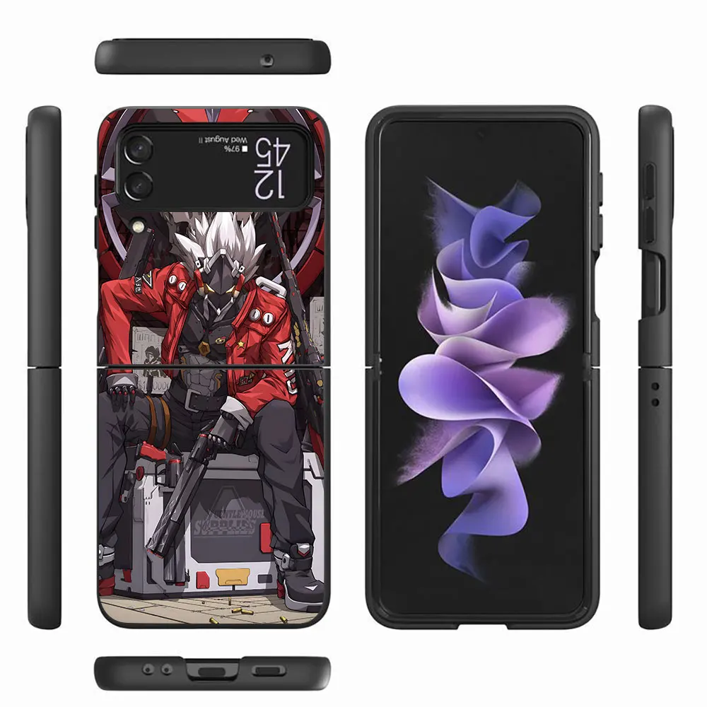 Zenless Zone Zero Anime Case for Samsung Galaxy Z Flip 4 3 5G Black Hard PC Cover Zflip4 Zflip3 Mobile Phone Coque Flip4 Flip3