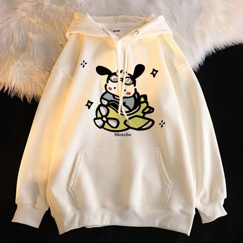 

Женская толстовка Sanrio Hello Kitty, пуловер, флисовая одежда для пар, осенне-зимняя повседневная модная одежда с мультяшным принтом