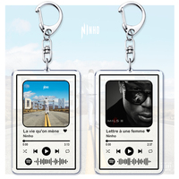 Hot Rapper Singer Ninho Keychains for Women Accessories Bag La Vie Qu'on Mène Song Music Code Keying Jewelry Fans Friends Gifts