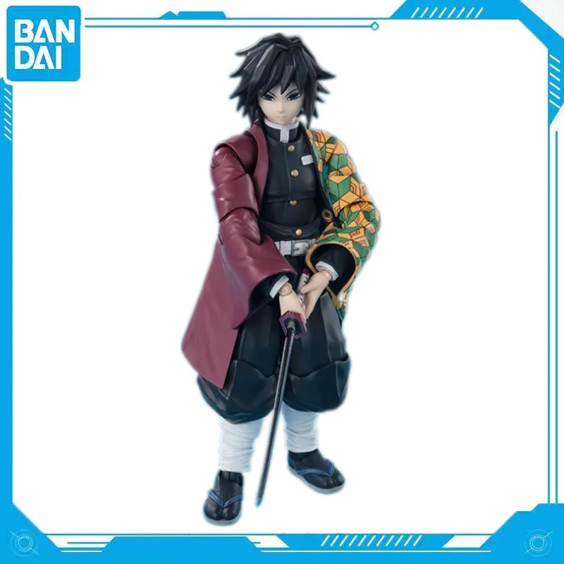 

Подлинная Bandai S.H.Figuart Demon Slayer Kimetsu No Yaiba Giyu Tomioka подвижная фигурка 13 см игрушка из ПВХ в подарок SHF Коллекция моделей