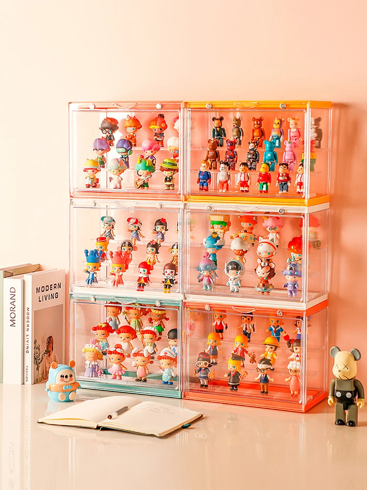 

Acrylic Blind Box Showcase Action Figures Storage Box Dolls Display Case Dust-proof Model Art-crafts Box Toys Storage Organizer