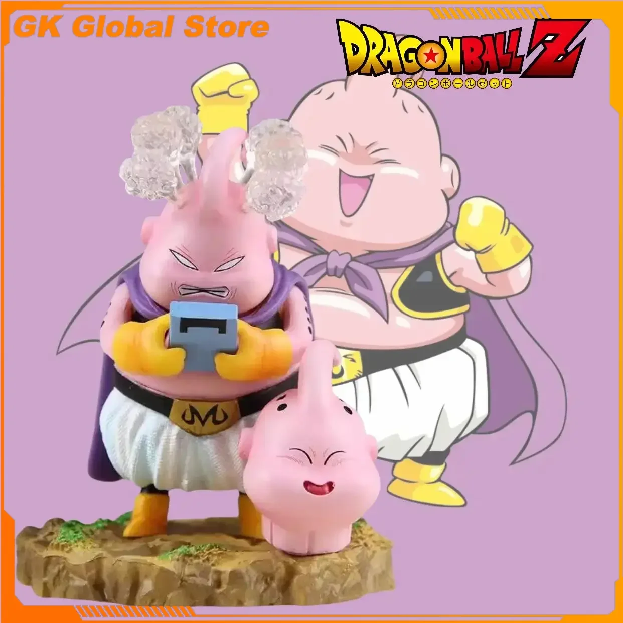 

10cm New Dragon Ball Majin Buu Anime Figure Peripheral PVC Model Statue Double-headed Replacement Ornaments Birthday Gifts Toys