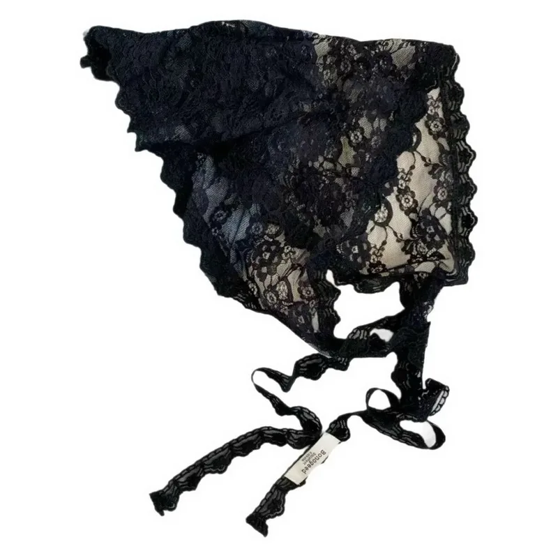 Jupe courte Triangle en dentelle pour femmes, demi-jupe, rideau de fesses, Style Ins, jupes courtes empilées, garniture en dentelle, écharpe pour cheveux