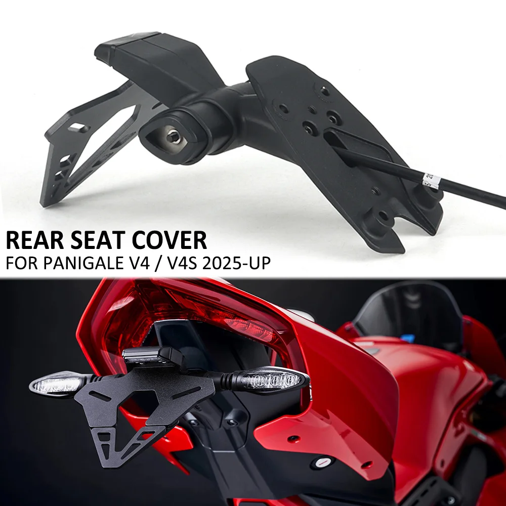 

Motorcycle Rear Short Tail Stock License Plate Holder Tailstock Frame Bracket Kit FOR PANIGALE V4 V4S 2025-