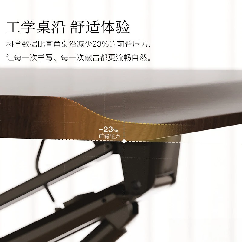 Pneumatic Standing Desk, Height Adjustable Mobile Laptop Table for Home Office, Small Sit Stand Workstation